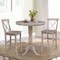 International Concepts Round 36 in Rd Extension Dining Table 40.9 inH, 2 X-Back Bar Ht Stools, Gray Taupe, 36 in W, 48 in L K09-36RXT-S6133-2 - alternate 2